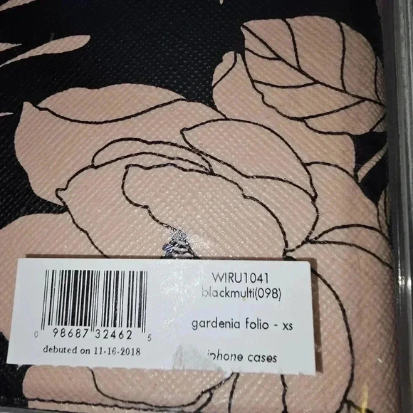 KATE SPADE‎ GARDENIA FOLIO IPHONE CASE WIRU1041 - BLACKMULTI - XS - Picture 2 of 8